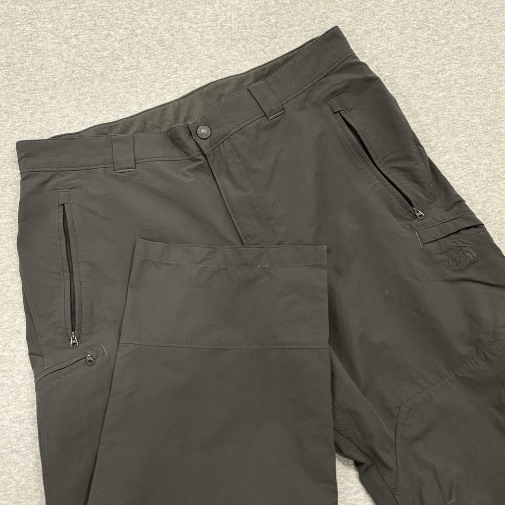 The North Face Hiking Pants Mens 36x30 Gray Ripstop Double Knee Trousers Utility